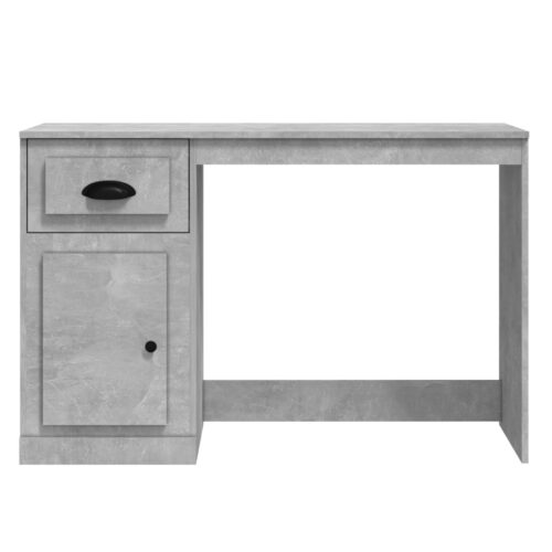 Desk with Drawer Concrete Grey 115x50x75cm Engineered Wood - Image 6