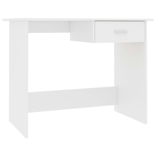 Desk White 100x50x76cm Engineered Wood