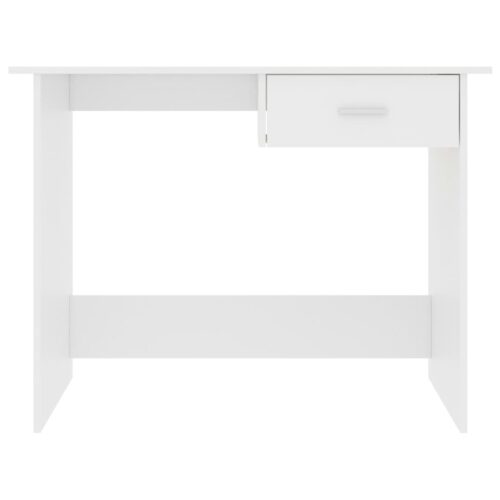 Desk White 100x50x76cm Engineered Wood - Image 4