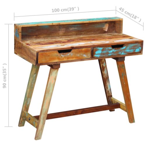 Desk Solid Reclaimed Wood - Image 9