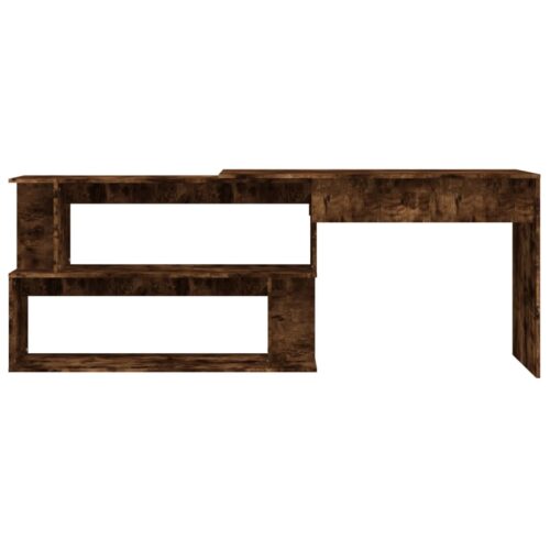 Corner Desk Smoked Oak 200x50x76cm Engineered Wood - Image 5