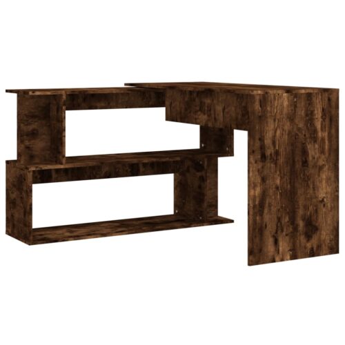 Corner Desk Smoked Oak 200x50x76cm Engineered Wood - Image 6