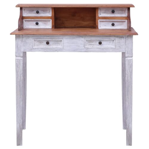 Writing Desk with Drawers 90x50x101cm Solid Reclaimed Wood - Image 3