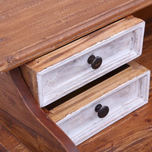 Writing Desk with Drawers 90x50x101cm Solid Reclaimed Wood - Image 7