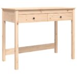 Desk with Drawers 100x50x78cm Solid Wood Pine