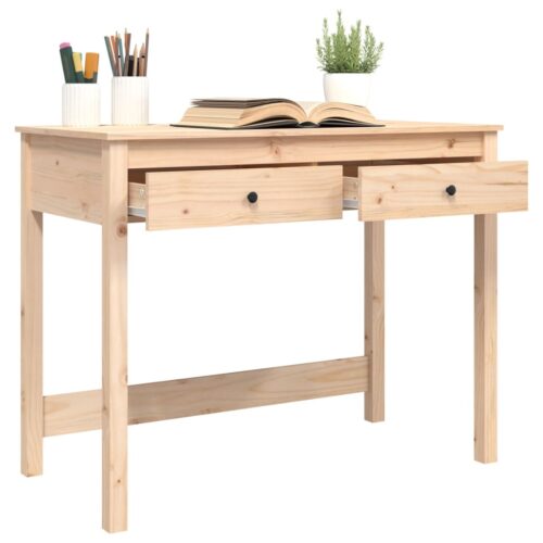 Desk with Drawers 100x50x78cm Solid Wood Pine - Image 5