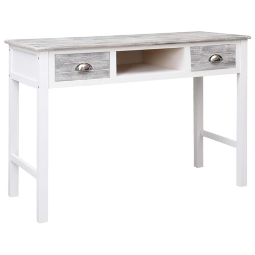 Writing Desk Grey 110x45x76cm Wood - Image 2