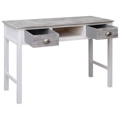 Writing Desk Grey 110x45x76cm Wood - Image 3