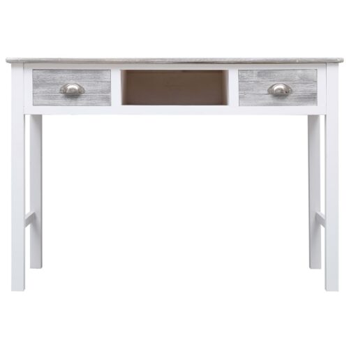 Writing Desk Grey 110x45x76cm Wood - Image 4