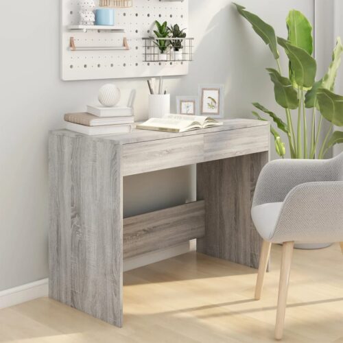 Desk Grey Sonoma 101x50x76.5cm Engineered Wood - Image 3