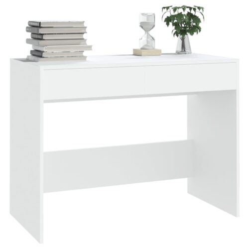 Desk White 101x50x76.5cm Engineered Wood - Image 4