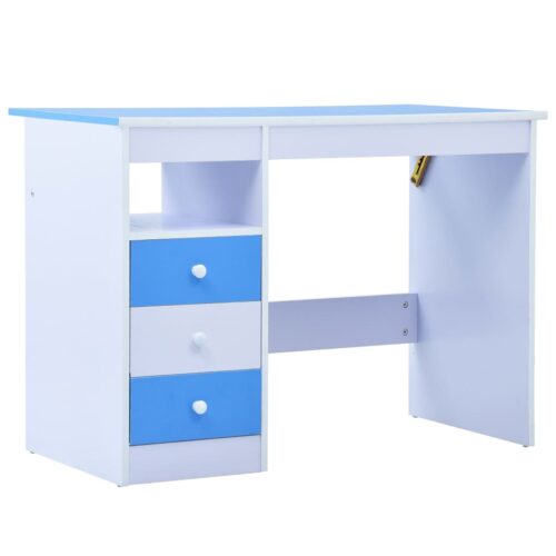Children Drawing Study Desk Tiltable Blue White - Image 3