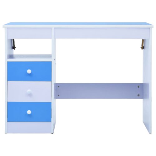Children Drawing Study Desk Tiltable Blue White - Image 4