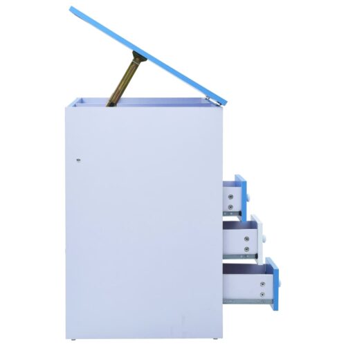 Children Drawing Study Desk Tiltable Blue White - Image 5