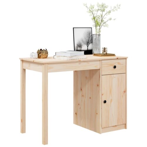 Desk 100x50x75cm Solid Wood Pine - Image 4