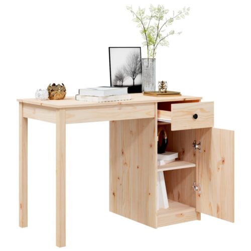 Desk 100x50x75cm Solid Wood Pine - Image 5