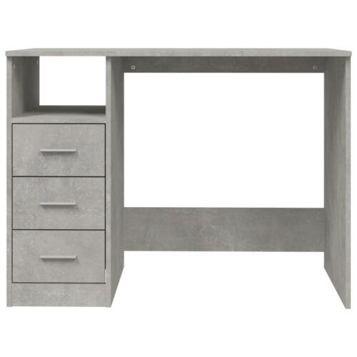 Desk with Drawers Concrete Grey 102x50x76cm Engineered Wood - Image 6