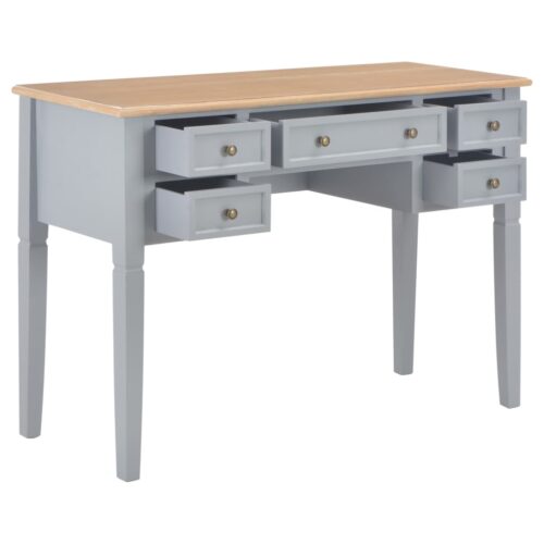 Writing Desk Grey 109.5x45x77.5cm Wood