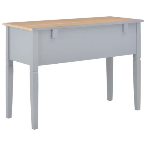 Writing Desk Grey 109.5x45x77.5cm Wood - Image 4