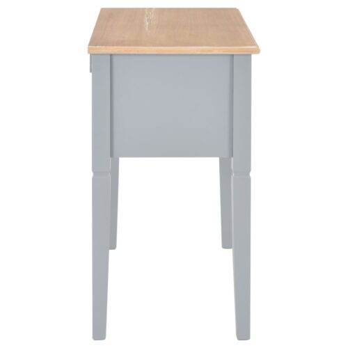 Writing Desk Grey 109.5x45x77.5cm Wood - Image 5