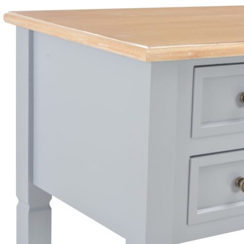 Writing Desk Grey 109.5x45x77.5cm Wood - Image 6
