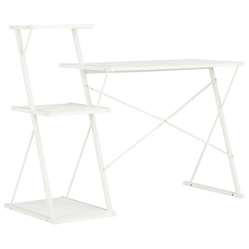 Desk with Shelf White 116x50x93cm - Image 4