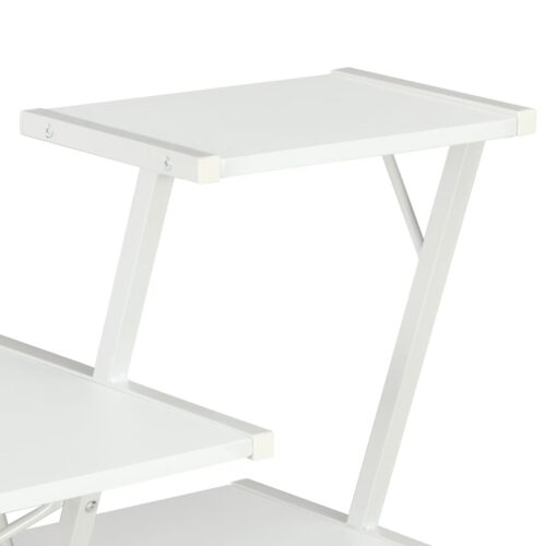 Desk with Shelf White 116x50x93cm - Image 5