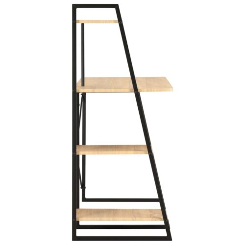 Desk with Shelving Unit Black Oak 102x50x117cm - Image 3