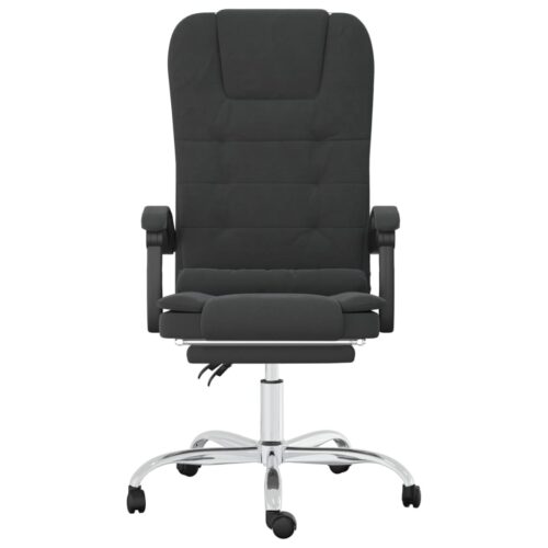 Massage Reclining Office Chair Black Faux Leather - Image 3