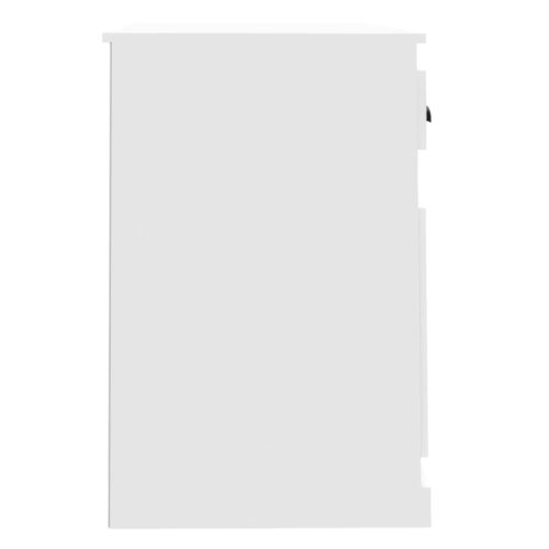 Desk with Drawer White 115x50x75cm Engineered Wood - Image 7