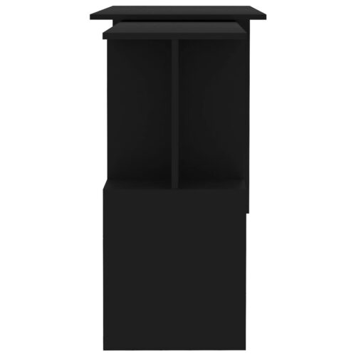 Corner Desk Black 200x50x76cm Engineered Wood - Image 6
