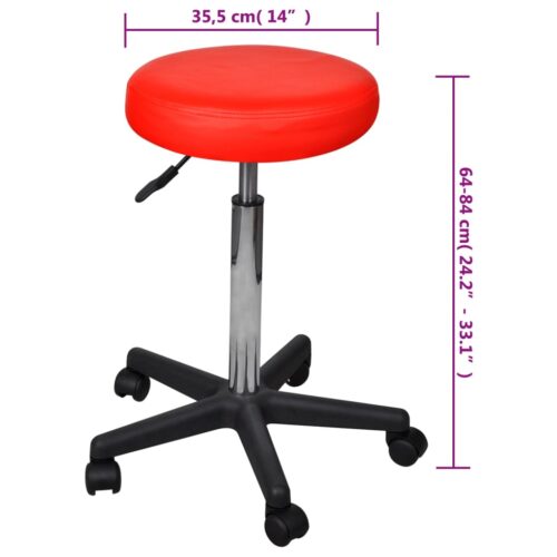 Office Stool red - Image 4