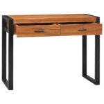 Desk with 2 Drawers 100x40x75cm Teak Wood