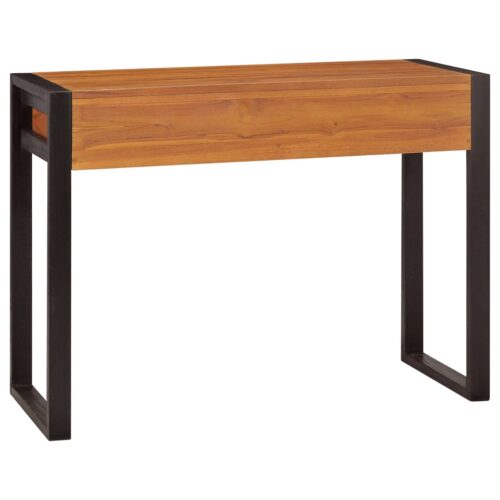 Desk with 2 Drawers 100x40x75cm Teak Wood - Image 5