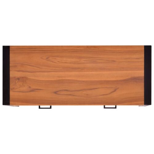 Desk with 2 Drawers 100x40x75cm Teak Wood - Image 6