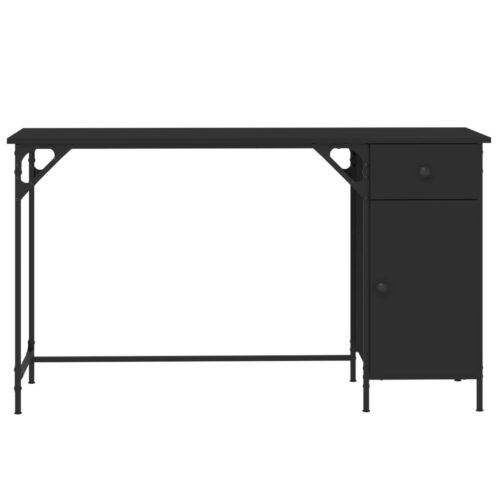 Computer Desk Black 131x48x75cm Engineered Wood - Image 5