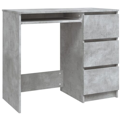 Desk Concrete Grey 90x45x76cm Engineered Wood
