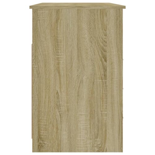 Desk with Drawers Sonoma Oak 102x50x76cm Engineered Wood - Image 8
