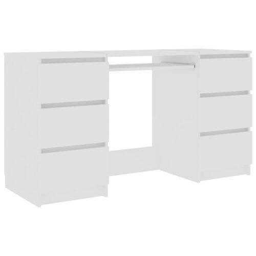 Writing Desk White 140x50x77cm Engineered Wood