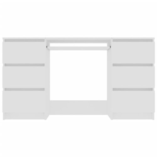 Writing Desk White 140x50x77cm Engineered Wood - Image 4