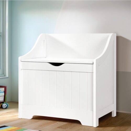 Keezi Kids Toy Box Chest Children Storage Clothes Toys Organiser Square - Image 7