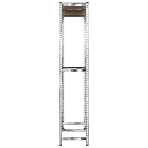 2-Layer Tire Racks 4pcs Silver 110x40x180cm Steel - Image 6