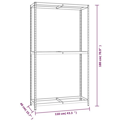 2-Layer Tire Racks 4pcs Silver 110x40x180cm Steel - Image 9