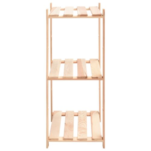 3-Tier Storage Racks 3pcs 60x38x90cm Solid Pine Wood 150KG - Image 5