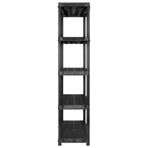 Storage Shelf 5-Tier Black 170x40x185cm Plastic - Image 4
