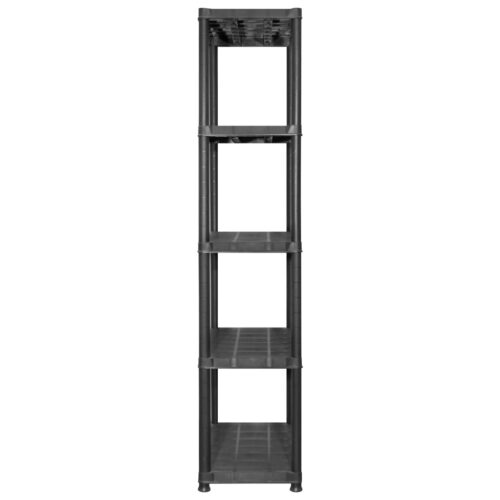 Storage Shelf 5-Tier Black 142x38x170cm Plastic - Image 4