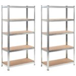 Storage Shelf Silver 2pcs