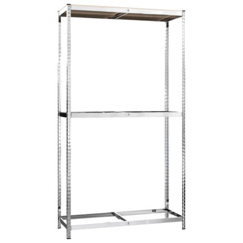 2-Layer Tire Racks 2pcs Silver 110x40x180cm Steel - Image 4