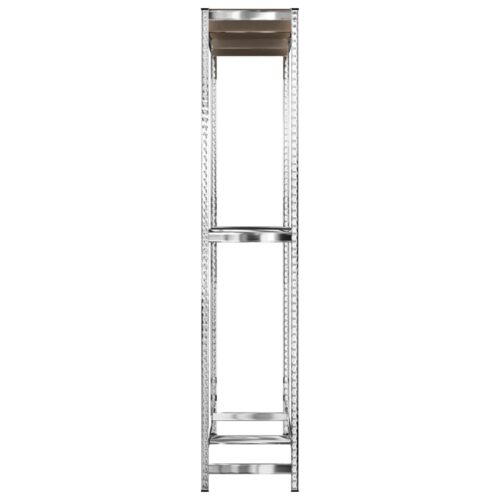 2-Layer Tire Racks 2pcs Silver 110x40x180cm Steel - Image 6