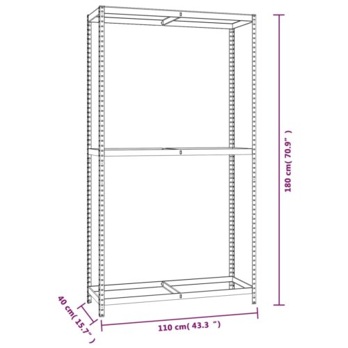 2-Layer Tire Racks 2pcs Silver 110x40x180cm Steel - Image 9